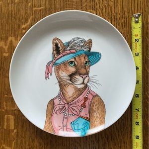West Elm Dapper Animal Plate - Cougar